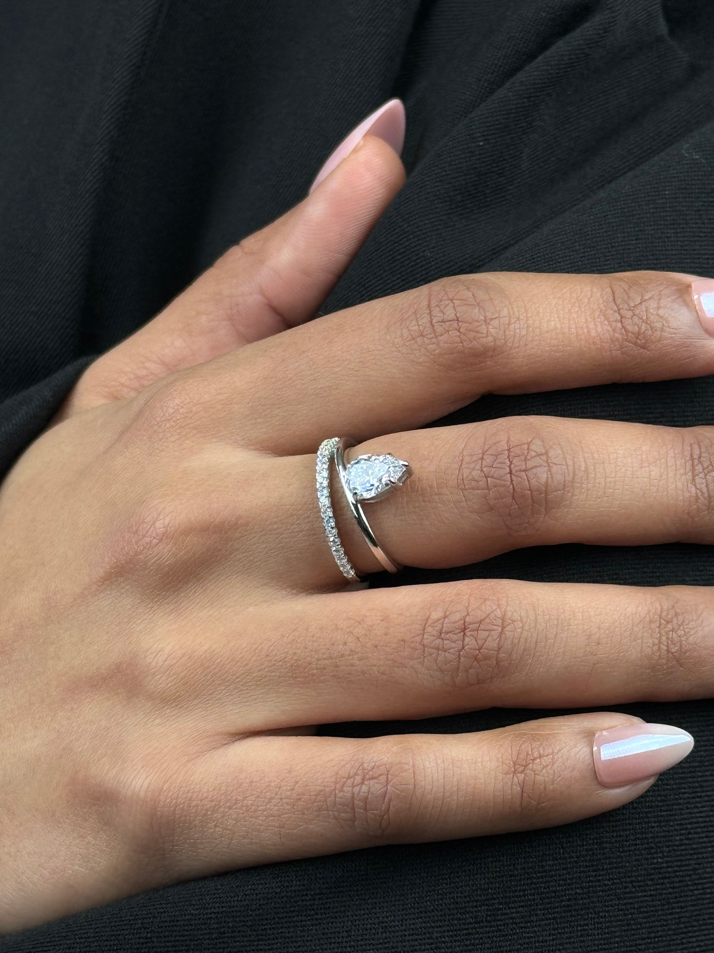 BAGUE ARGENT WAVE